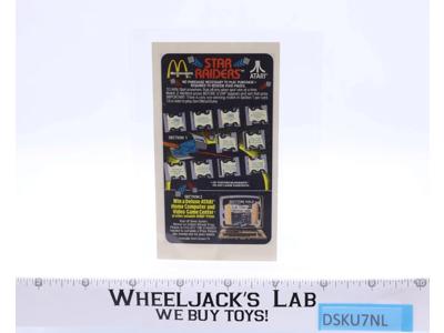 Atari McDonalds Star Raiders Scratch Off Game Card 1982 Used Vintage