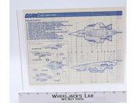 Stellar Stiletto 1988 ORIGINAL Instructions / Blueprints G.I. Joe Hasbro Vehicle