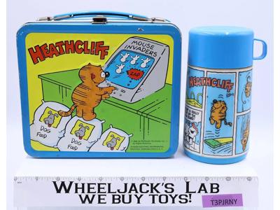 Heathcliff George Gately 1982 Metal Lunch Box w/ Thermos Aladdin McNaught Vtg