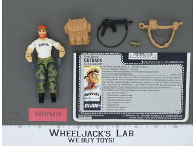 Outback V1 100% Complete G.I. Joe 1987 Hasbro Vintage Action Figure