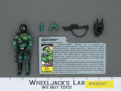 Night-Viper V1 100% Complete G.I. Joe 1989 Hasbro Vintage Action Figure