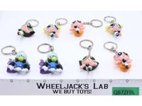 Lot of 8 Powerpuff Girls Keychain Keyrings 1999 Cartoon Network