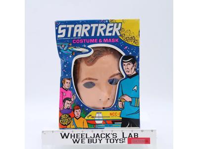 Captain Kirk Star Trek 1970's Halloween Costume & Mask w/Box Ben Cooper Large