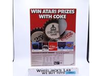 Coke Win Atari 1983 UNUSED Cardboard Store Soda POP Display Stand