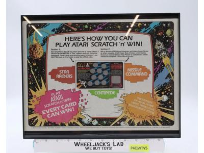 McDonald's Tray Liner Play Scratch n Win Atari 1982 McDonald's Corp. Vintage