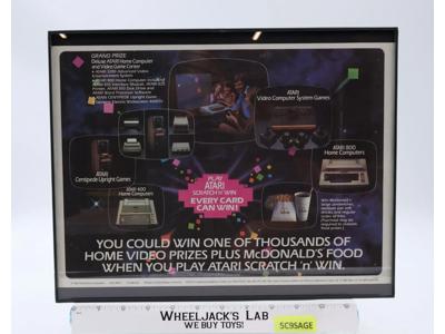 McDonald's Tray Liner Play Scratch n Win Atari 1982 McDonald's Corp. Vintage