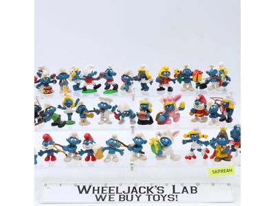 Lot of 33 Smurfs Peyo Schleich 1978 1979 1980 Miniature PVC Figurines