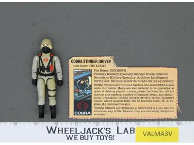 Cobra Stinger Driver V1 100% Complete G.I. Joe 1984 Hasbro Vintage Action Figure
