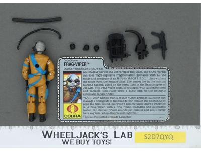 Frag Viper V1 100% Complete 1989 G.I. Joe Hasbro Vintage Action Figure