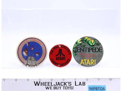 Lot of 3 Atari Pins Pinbacks Buttons Boscov's International Asteroids Centipede