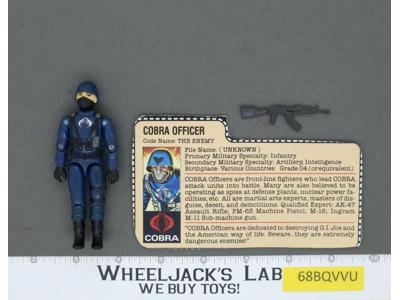 Cobra Officer V1.5 Swivel Arms 100% Complete G.I. Joe 1983 Hasbro Vintage Figure