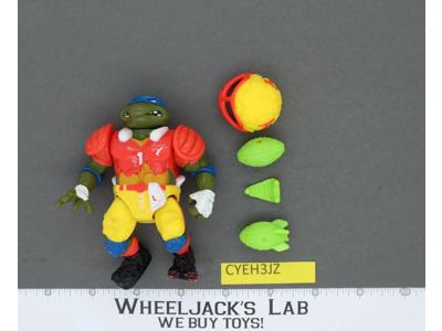 T.D. Tossin' Leo 100% Complete Teenage Mutant Ninja Turtle 1991 Playmates Action