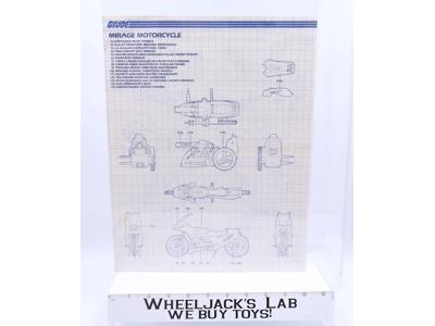 Silver Mirage Motorcycle 1985 ORIGINAL Instructions Blueprints G.I. Joe Hasbro