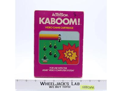 Kaboom W/ Box + Manual ATARI 2600 1981 Activision Game Cartridge