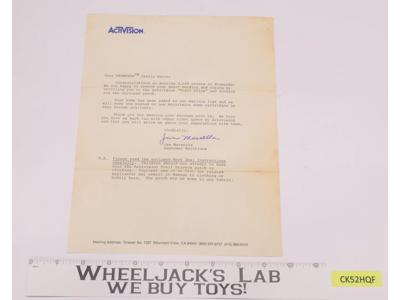 Activision Stampede Original Letter for Embroidered Patch 80's Atari Trail Drive