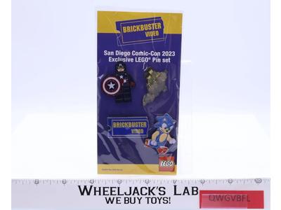 Lego Character Pin Set Brickbuster Video SDCC 2023 NEW SEALED
