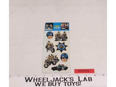 1980 Chips Police TV Show Puffy Stickers, SEALED