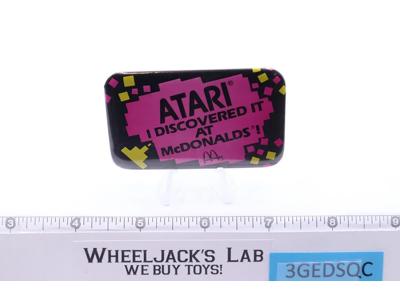 ATARI I Discovered It At McDonalds Metal Button Pin 1982 Employee Promotional