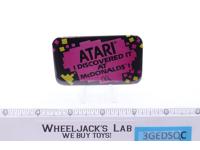 ATARI I Discovered It At McDonalds Metal Button Pin 1982 Employee Promotional