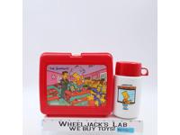 The Simpsons Plastic Lunch Box W/THERMOS 1990 Thermos Brand