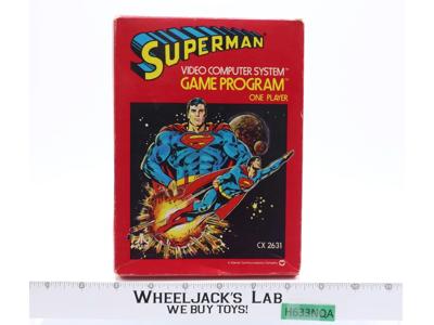 Superman W/ Box + Manual ATARI 2600 1978 Vintage Game Cartridge