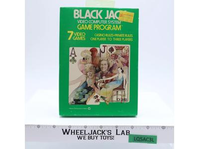 Black Jack W/ Box + Manual ATARI 2600 1977 Vintage Game Cartridge