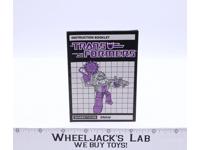 Gnaw Instruction Manual Booklet 1986 Hasbro G1 Transformers