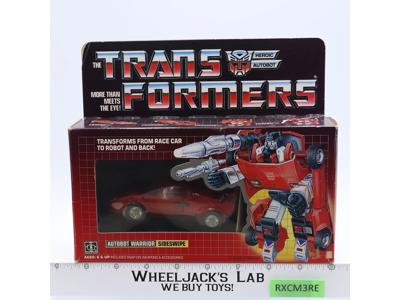 Sideswipe 100% Complete W/BOX & INSERT 1985 Vintage Hasbro G1 Transformers