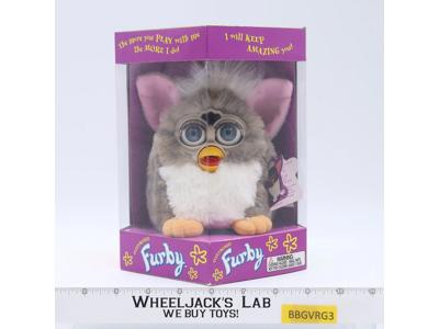 Furby 70-800 WHITE GRAY STRIPED BLUE EYES 1998 Tiger Hasbro NEW SEALED