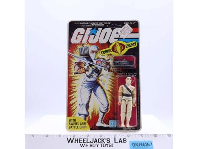 Cobra Ninja Storm Shadow GI Joe 1983 Hasbro 32-Back Unpunched MOSC SEALED Vtg