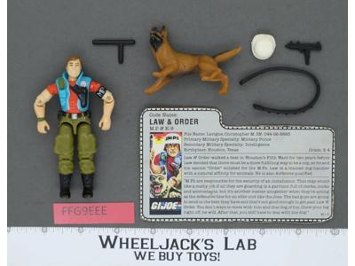 Law & Order V1 100% Complete G.I. Joe 1987 Hasbro Vintage Action Figure