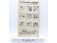 Stunt Action Set Instructions Original Hot Wheels 1968 Mattel