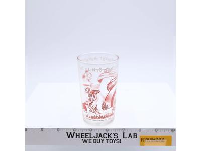 Flintstones Fred's Newest Invention Jelly Glass Hanna-Barbera 1962 Vintage Cup