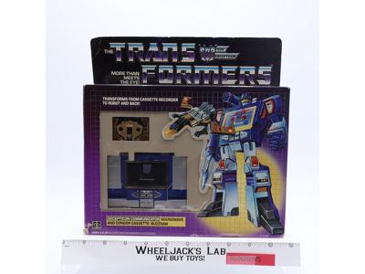 Soundwave/Buzzsaw W/BOX & INSERT 1984 UNUSED STICKERS Vintage G1 Transformers