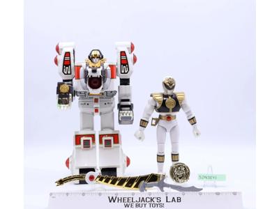 White Tigerzord W/ White Ranger Power Rangers 1994 Bandai Action Figure