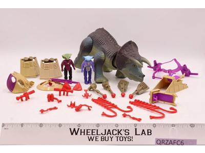 Triceratops W/ Hammer + Sidewinder Dino Riders 1989 Tyco Toys Action Figure