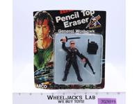 General Warhawk Pencil Top Eraser Rambo Arco 1986 Vintage NEW SEALED