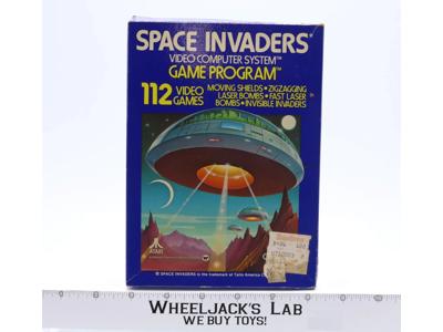 Space Invaders W/ Box + Manual ATARI 2600 1980 Vintage Game Cartridge