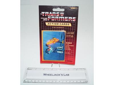 Wheeljack Sealed Pack Card #44 Transformers Trading Action Cards 1985 G1