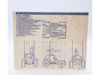A.W.E. Striker 1985 ORIGINAL Instructions Blueprints G.I. Joe Hasbro Vehicle