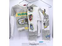2-pc SET Pajamas Top & Pants Youth Sz 10 Power Rangers in Space 1998 Saban