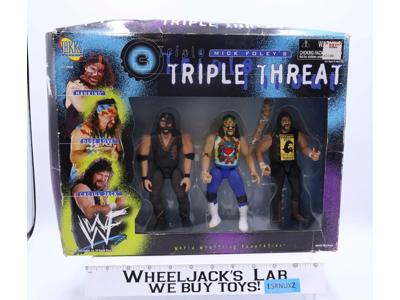 Triple Threat WWF 1998 Jakks Pacific Action Figure Set NEW SEALED