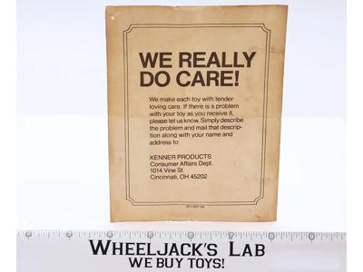 Star Wars We Really Do Care! Paper Insert 1979 Kenner Products