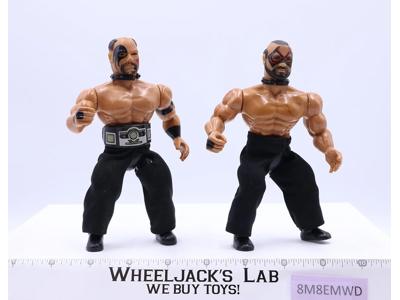 Hawk & Animal Road Warriors Tag Team AWA Wrestling 1985 Remco Figures w/ Belt