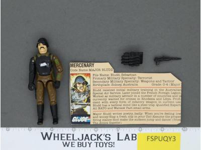 Major Bludd V1 100% Complete 1983 G.I. Joe Hasbro Vintage Action Figure