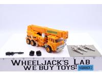 Grapple 100% Complete 1985 Vintage G1 Hasbro Transformers Action Figure