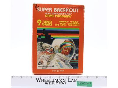 Super Breakout W/ Box + Manual ATARI 2600 1981 Vintage Game Cartridge
