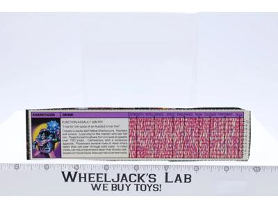 Gnaw Action Figure Tech Spec 1985 Vintage Hasbro G1 Transformers