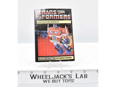Optimus Prime Action Figure Instruction Manual Booklet 1984 G1 Transformers