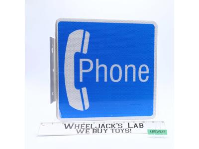 Public Telephone Pay Phone Sign Double-Sided Metal Flange Sign 12x12in
